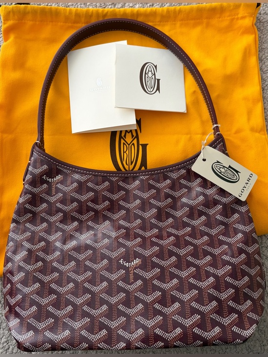 Goyard Handbags - Goyard Mini Boheme Hobo Burgundy Authentic NWT